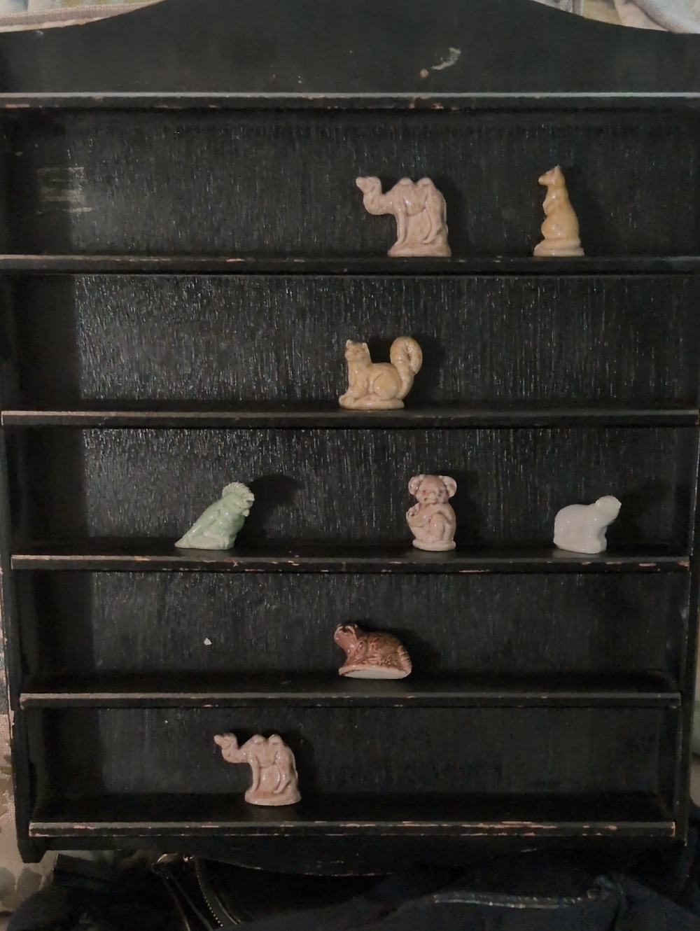Wade Small Ceramic Animal Figurines - Assorted Plus Shelves.